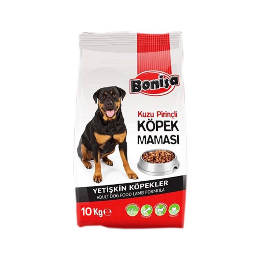 Bonisa Kuzu Etli Pirinçli Köpek Maması 10 Kg - 1
