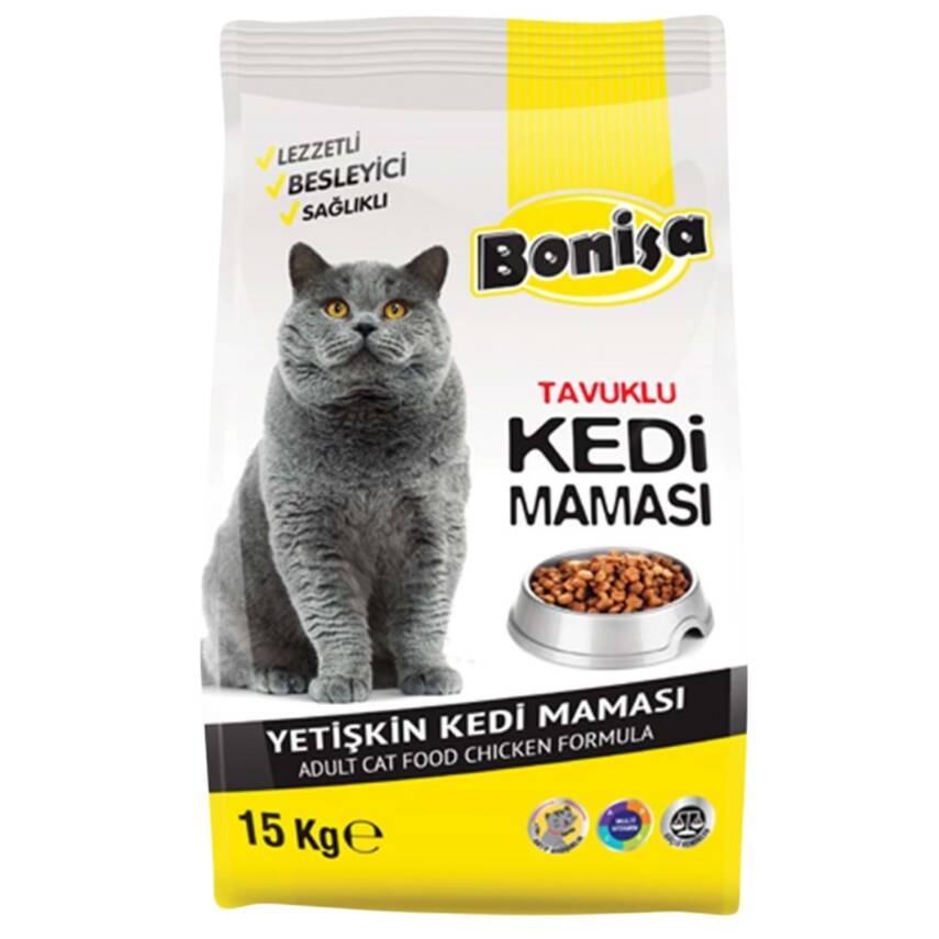 Bonisa Tavuklu Yetişkin Kedi Maması - 15 Kg - 1