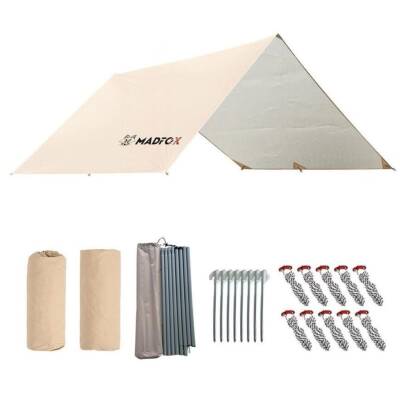 Çadır Brandası - Madfox - Güneş ve Rüzgar Koruma - OEM Kanvas Tarp 4*3 mt - 3