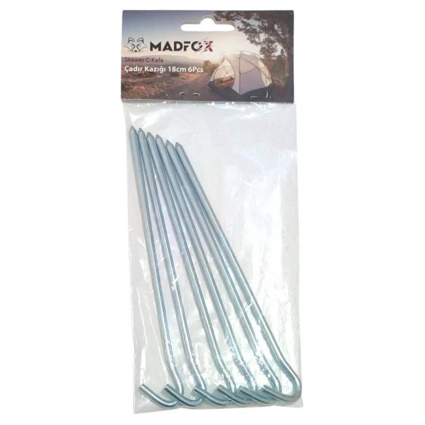 Çadır Kazığı - Madfox Skewer C-Kafa - 6 Parça - 18 cm  - 547329 - 1