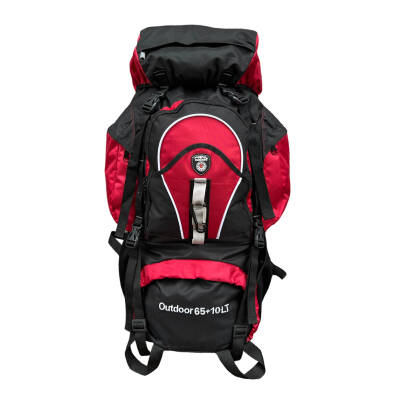 Cakard Profesyonel Dağcı Sırt Çantası 65+10 Lt Kırmızı