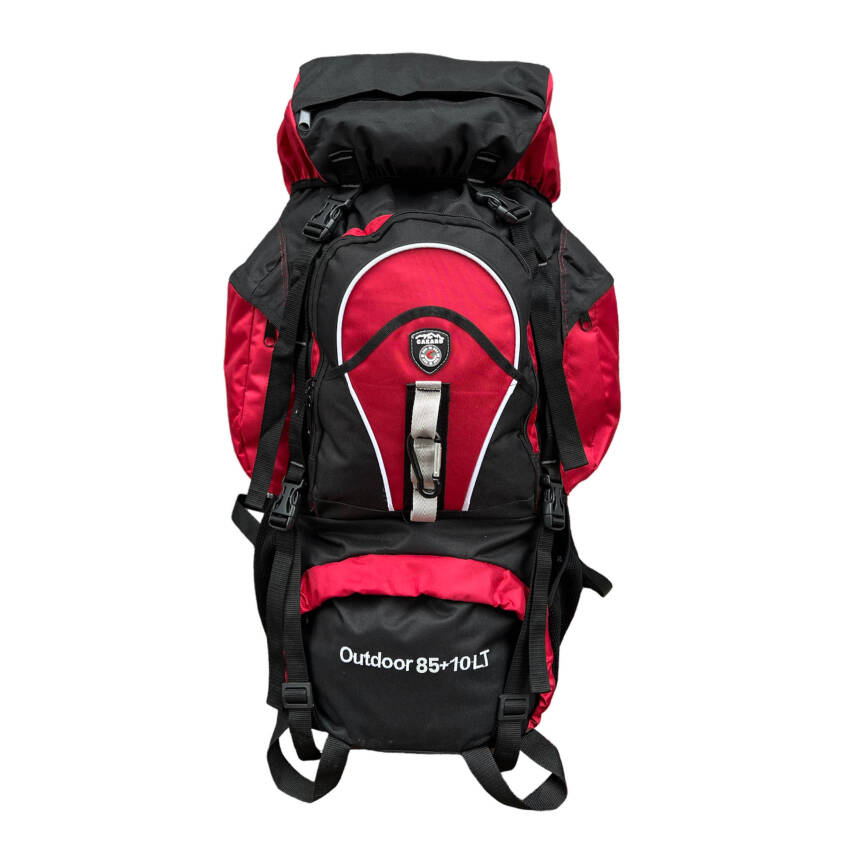 Cakard Profesyonel Dağcı Sırt Çantası 85+10 Lt Kırmızı - 1