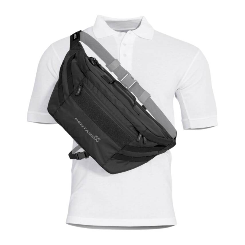 Çapraz Göğüs Askılı Çanta - Pentagon Telamon CCW - 8.5 Litre - Siyah - 1