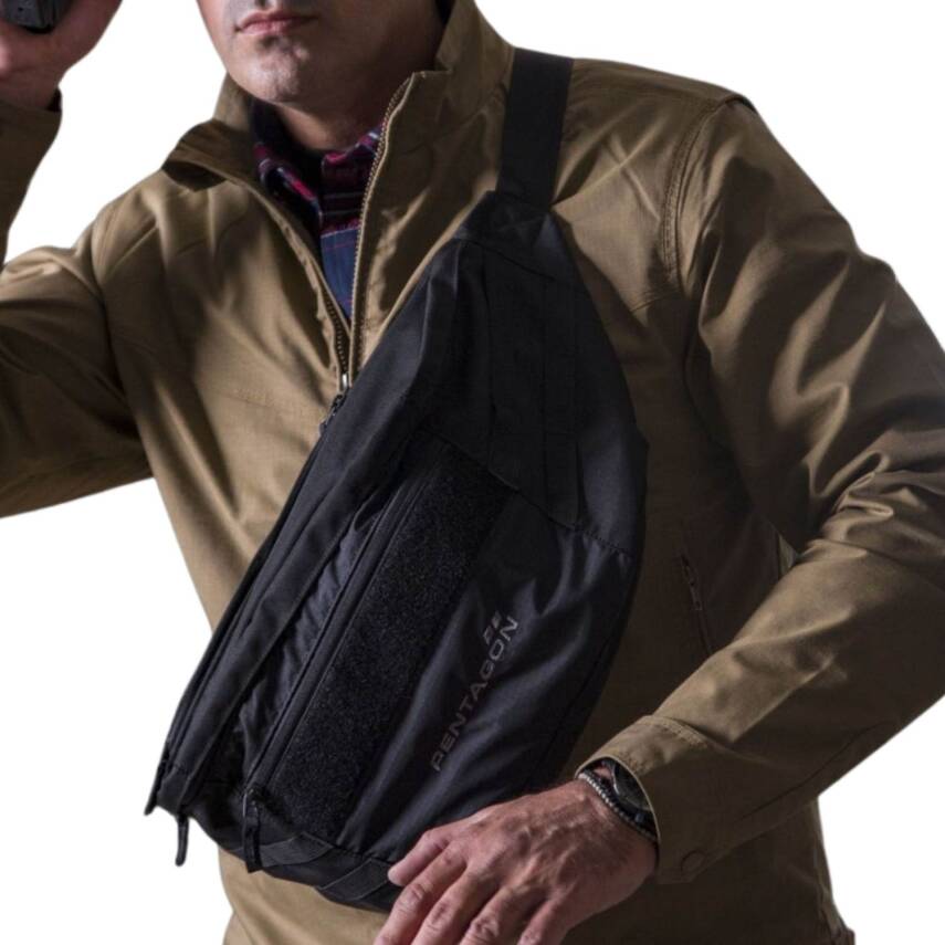 Çapraz Göğüs Askılı Çanta - Pentagon Telamon CCW - 8.5 Litre - Siyah - 2