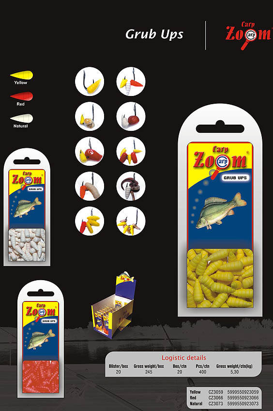 CZ 3066 Grub Ups, Unflvaoured, Kırmızı - Yüksek Performanslı Balık Yemi - 1