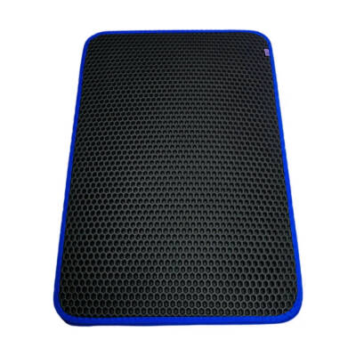Cattie Altıgen Kum Toplayıcı Fonksiyonel Kedi Paspası Mavi 37*50 cm - 3