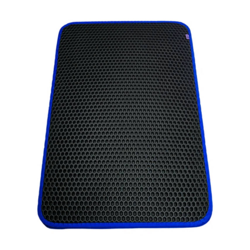 Cattie Altıgen Kum Toplayıcı Fonksiyonel Kedi Paspası Mavi 37*50 cm - 3