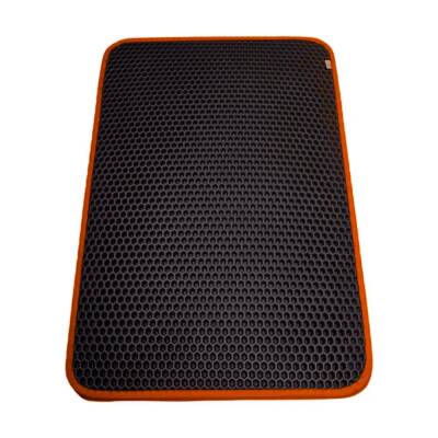 Cattie Altıgen Kum Toplayıcı Fonksiyonel Kedi Paspası Turuncu 50*75 cm - 2