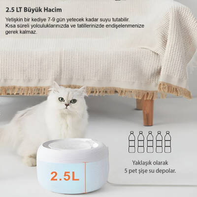 Cattie FreshFlow Nane Aromalı Kedi Köpek Su Sebili - Filtreli ve Ultra Sessiz - 2
