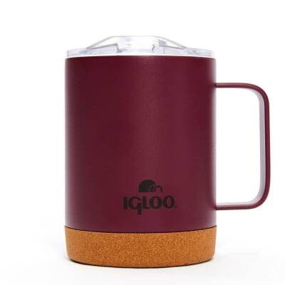 Çelik Mug Termos - Igloo - Cork - 350ml - Bordo