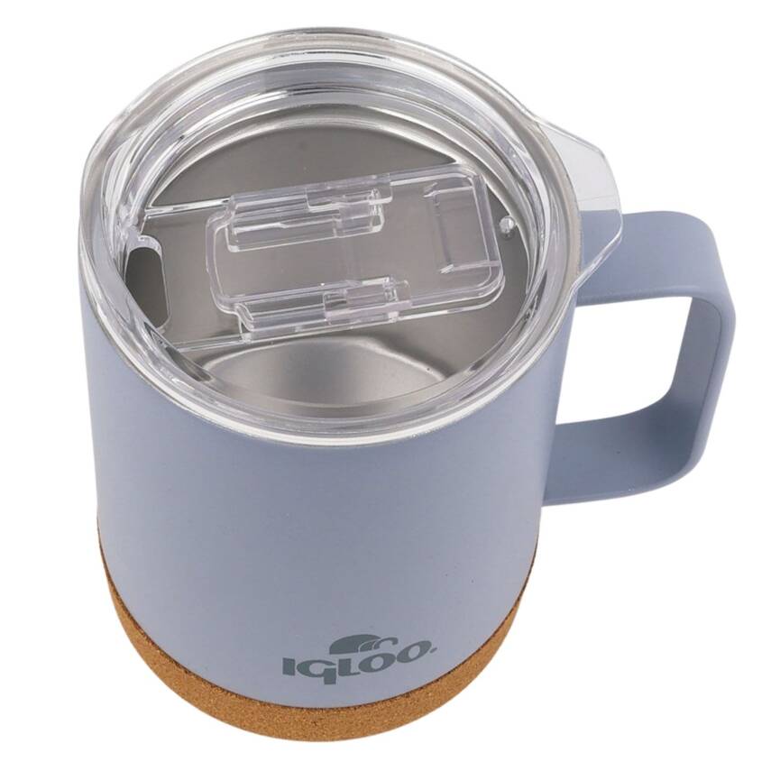 Çelik Mug Termos - Igloo - Cork - 350ml - Duman Mavi - 205696 - 3