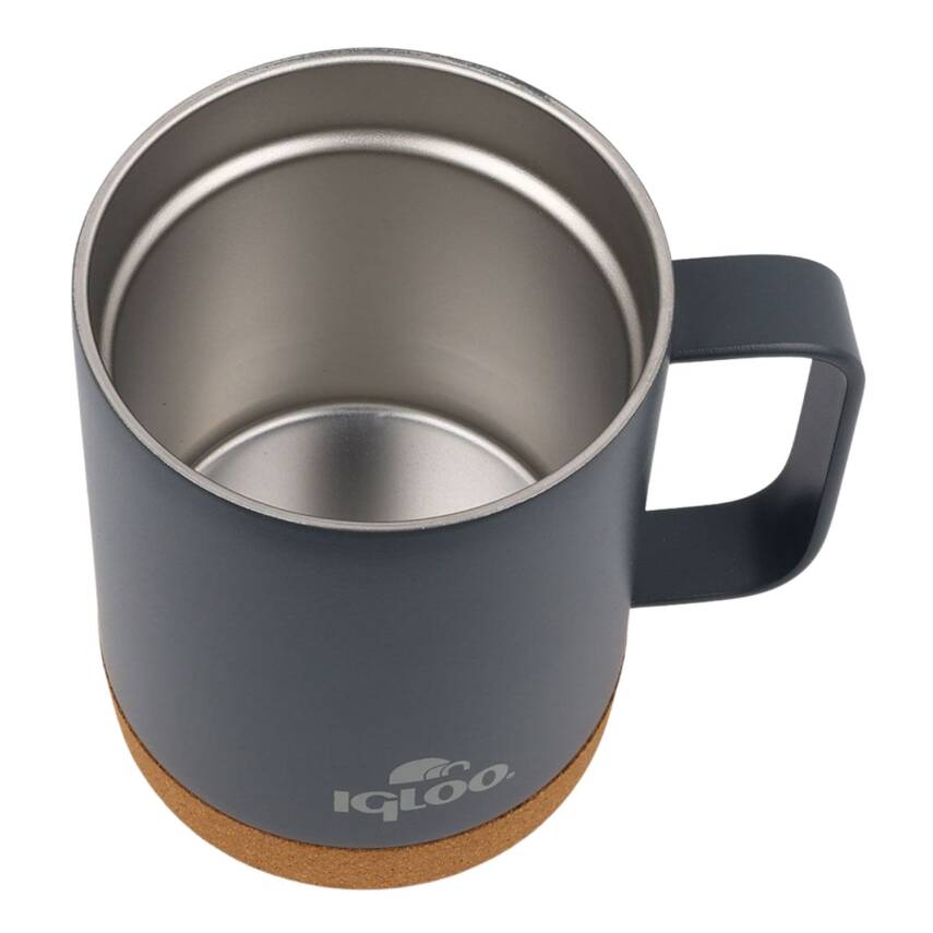 Çelik Mug Termos - Igloo - Cork - 350ml - Füme - 205696 - 4