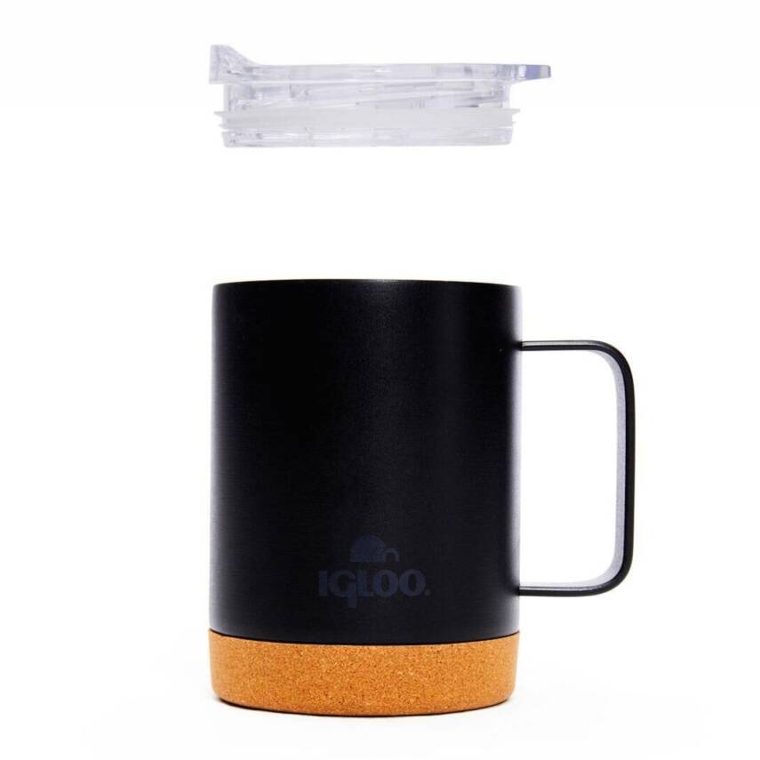 Çelik Mug Termos - Igloo - Cork - 350ml - Siyah - 205696 - 5
