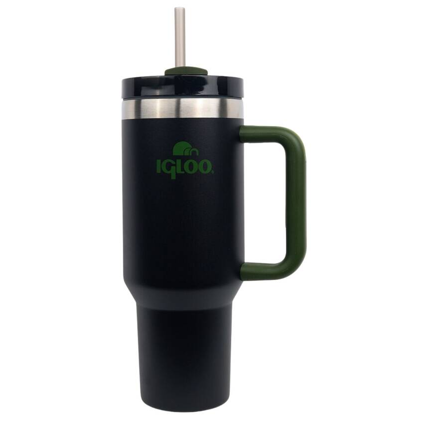 Çelik Mug Termos - Igloo - Stadler - 1.2 lt - Siyah/Haki - 205787 - 1