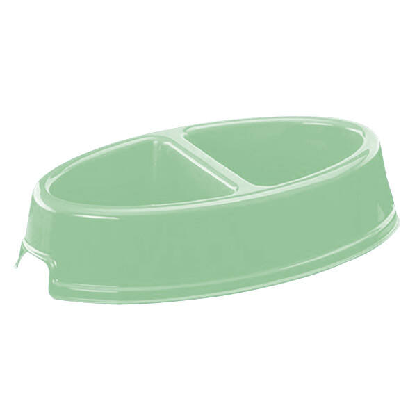 Çiftli Oval Kedi/Köpek Büyük Mama Kabı Yeşil - 1