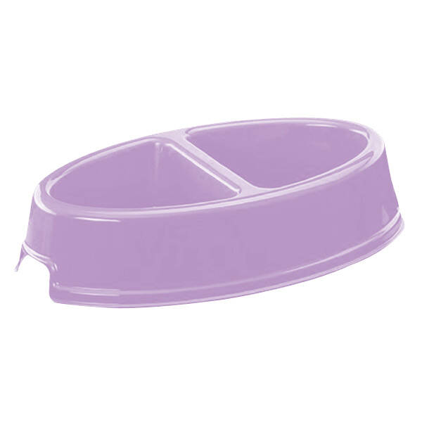 Çiftli Oval Kedi/Köpek Küçük Mama Kabı Lila - 1