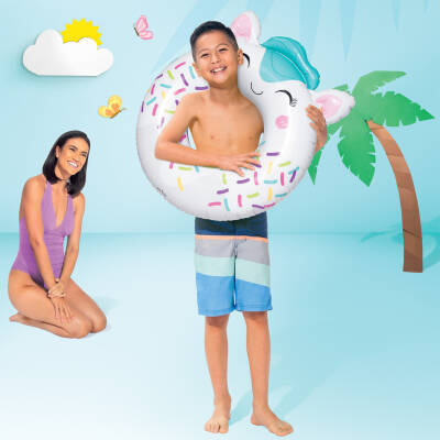 Çocuk Yüzme Simidi - Intex Sevimli Kedi Figürlü 76 cm - 4