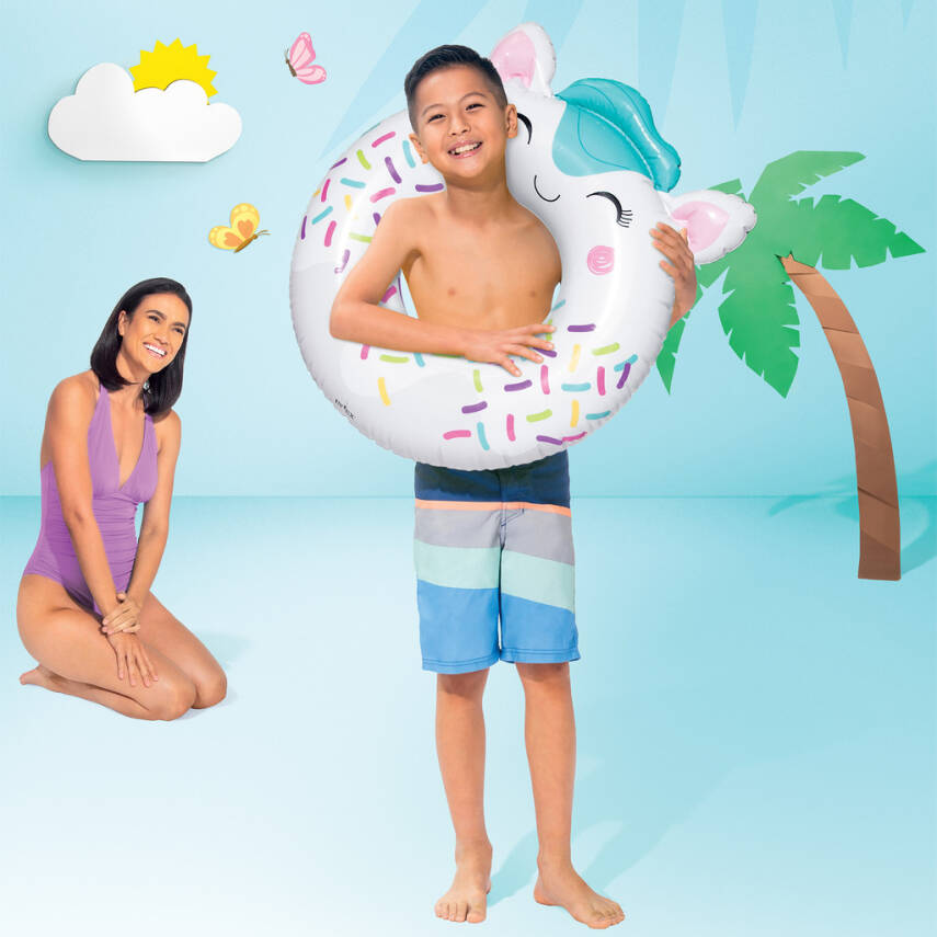 Çocuk Yüzme Simidi - Intex Sevimli Kedi Figürlü 76 cm - 4