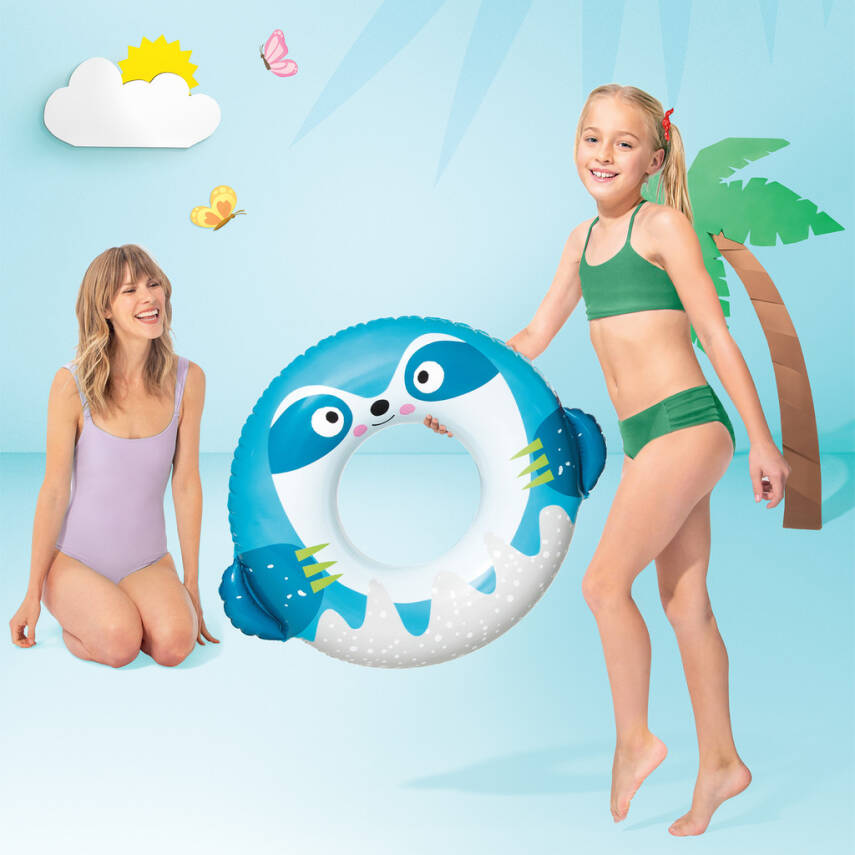 Çocuk Yüzme Simidi - Intex Sevimli Tembel Hayvan Figürlü - 76 cm - 4