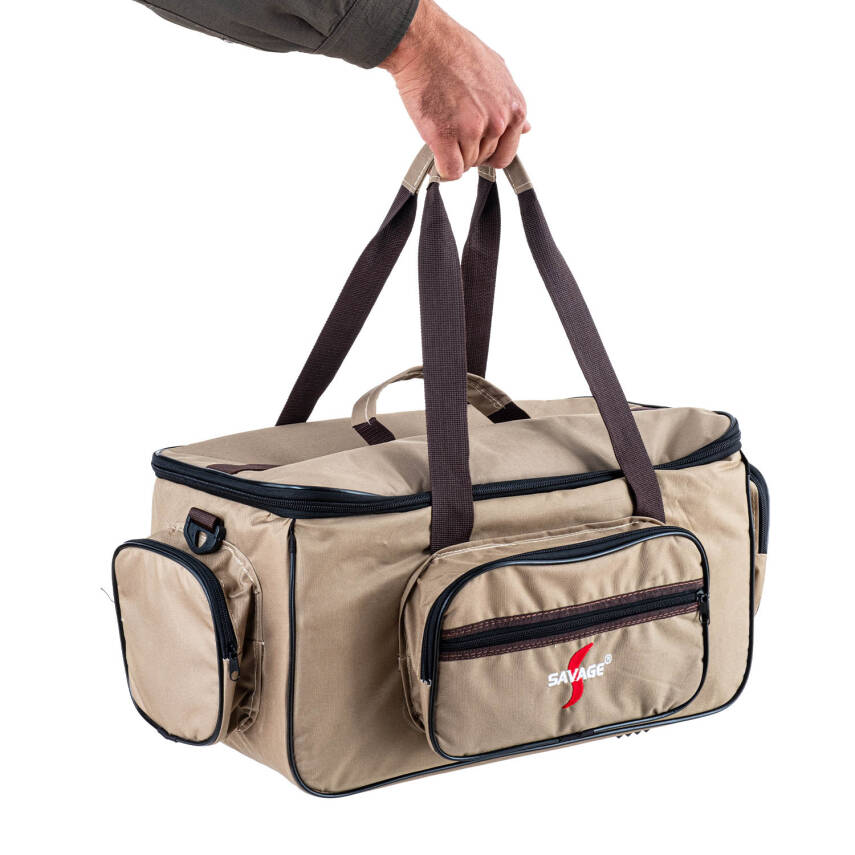 Çok Amaçlı Büyük Boy Kum Rengi Malzeme Çantası - Balıkçı ve Seyahat Çantası - 1