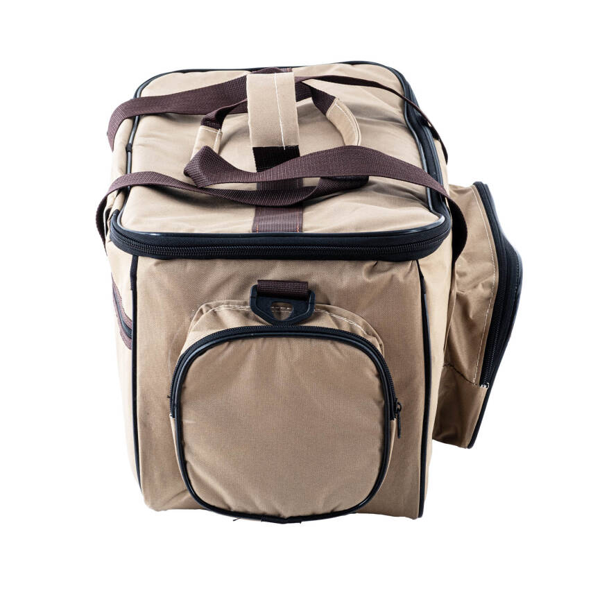 Çok Amaçlı Büyük Boy Kum Rengi Malzeme Çantası - Balıkçı ve Seyahat Çantası - 5