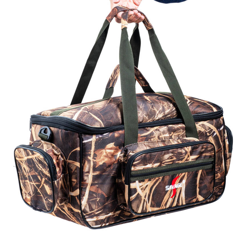 Çok Amaçlı Büyük Boy Saz Desenli Malzeme Çantası - Balıkçı ve Seyahat Çantası - 1