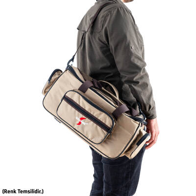 Çok Amaçlı Malzeme Çantası - Büyük - Siyah - 35021 - Balıkçı Çantası - Seyahat Çantası - 4