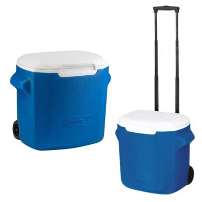 Coleman Performance 28 QT Tekerlekli Soğutucu Buzluk - 26 Litre - Mavi/Beyaz