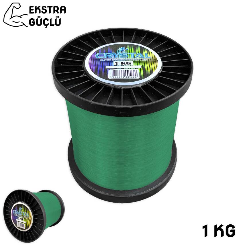 Crystal Yeşil Bobin Misina 1 KG Ekstra Güçlü - 1
