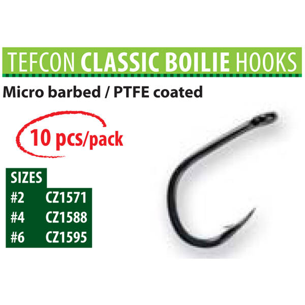 CZ 1588 Tefcon Klasik Boilie Olta İğnesi #4 (10 Parça) - 1