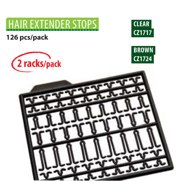CZ 1717 Hair Extender Stops Clear (126Pcs) - 1