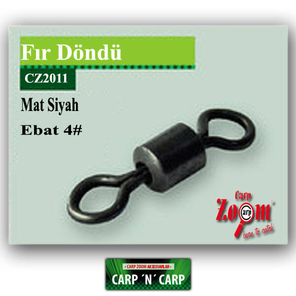 CZ 2011 Rolling Swivel #4 (10 Parça) Mat Siyah - CarpZoom Fırdöndü - 1