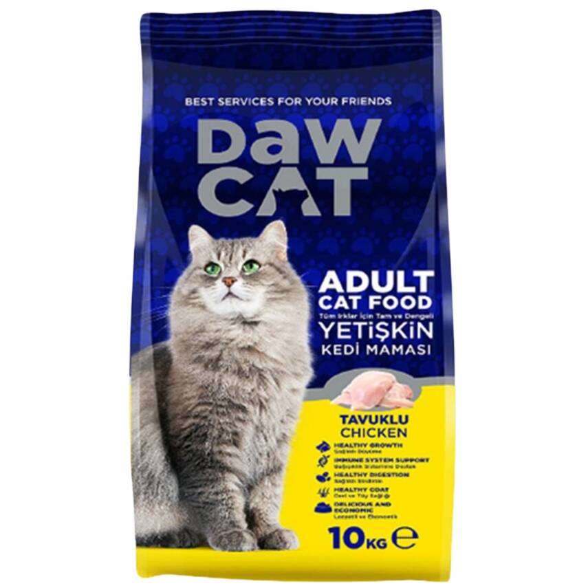 Dawcat Tavuklu Yetişkin Kedi Maması - 10 Kg - 1