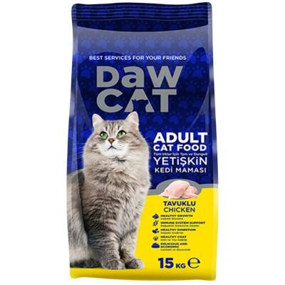 Dawcat Tavuklu Yetişkin Kedi Maması - 15 Kg Ekonomik Paket