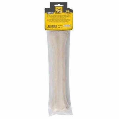 Delibon 27cm Beyaz Deri Pres Köpek Kemik Ödülü - Ağız Sağlığı ve Çiğneme İhtiyacı - 2