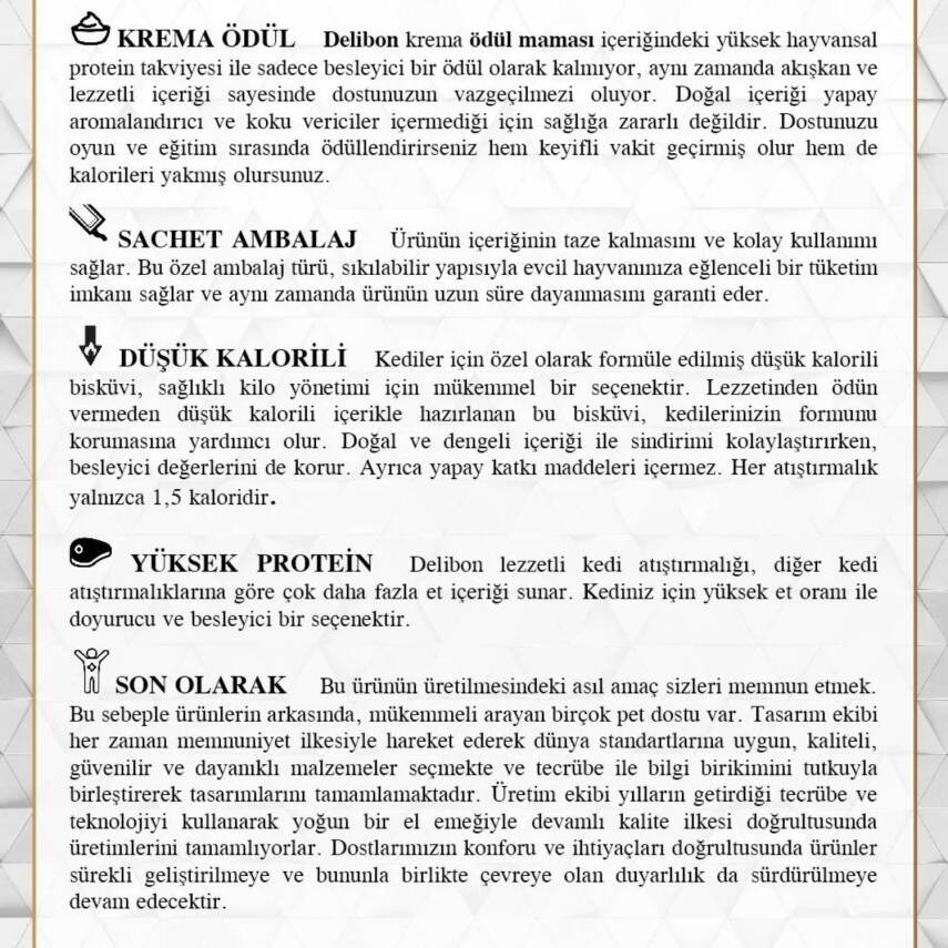 Delibon Creamy Tavuklu Kedi Ödül Maması (5x15gr) - 2