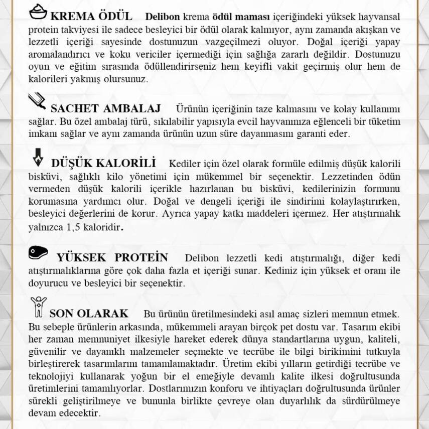 Delibon Gurme Ton Balığı Aromalı Krema Dolgulu Kedi Ödül Maması 5x15gr Ekonomik Paket - 2