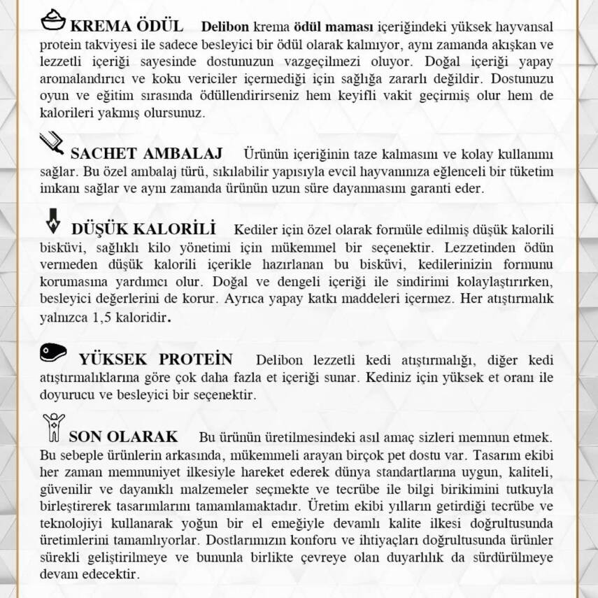 Delibon Kedi Ödül Maması - Creamy - Dana Ciğerli - 15 Gr 5'li - 2