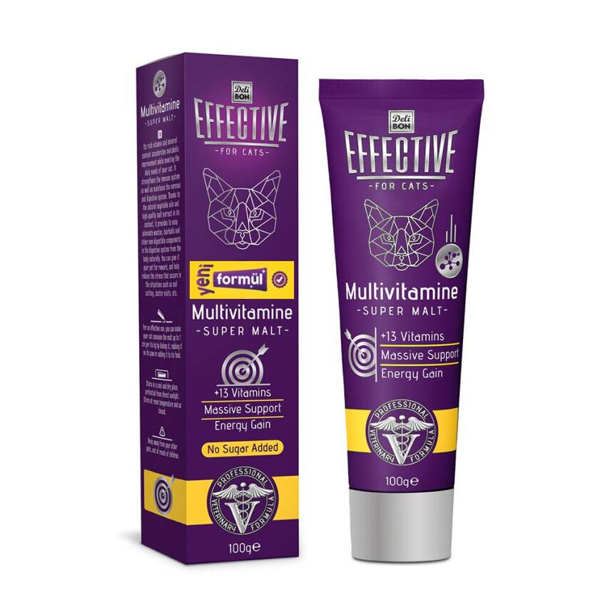 Delibon Effective Malt Katkılı Multivitamin Kedi Macunu 100 Gr - 1