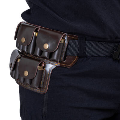 Deri Bel Fişekliği - Savage - Kahve - 15'li - 5