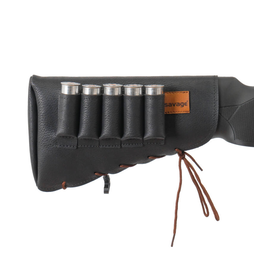 Deri Dipçik Fişekliği - Savage - Siyah - 5'li - 1