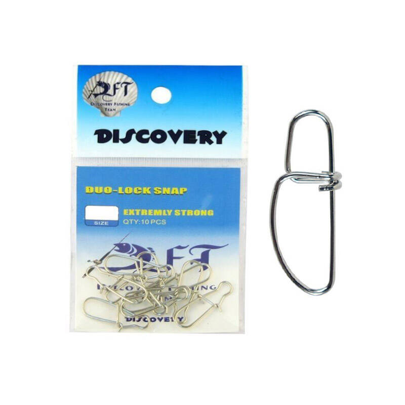 DFT CJS032 Duo Lock Nikel Klips (10'lu) No:4 - Balıkçılıkta Güvenin Adı! - 1