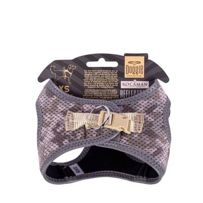 Doggie Havalı Dokuma Reflektörlü Küçük Irk Göğüs Tasması Camo 26-30 cm(ARG-2XS) - 2