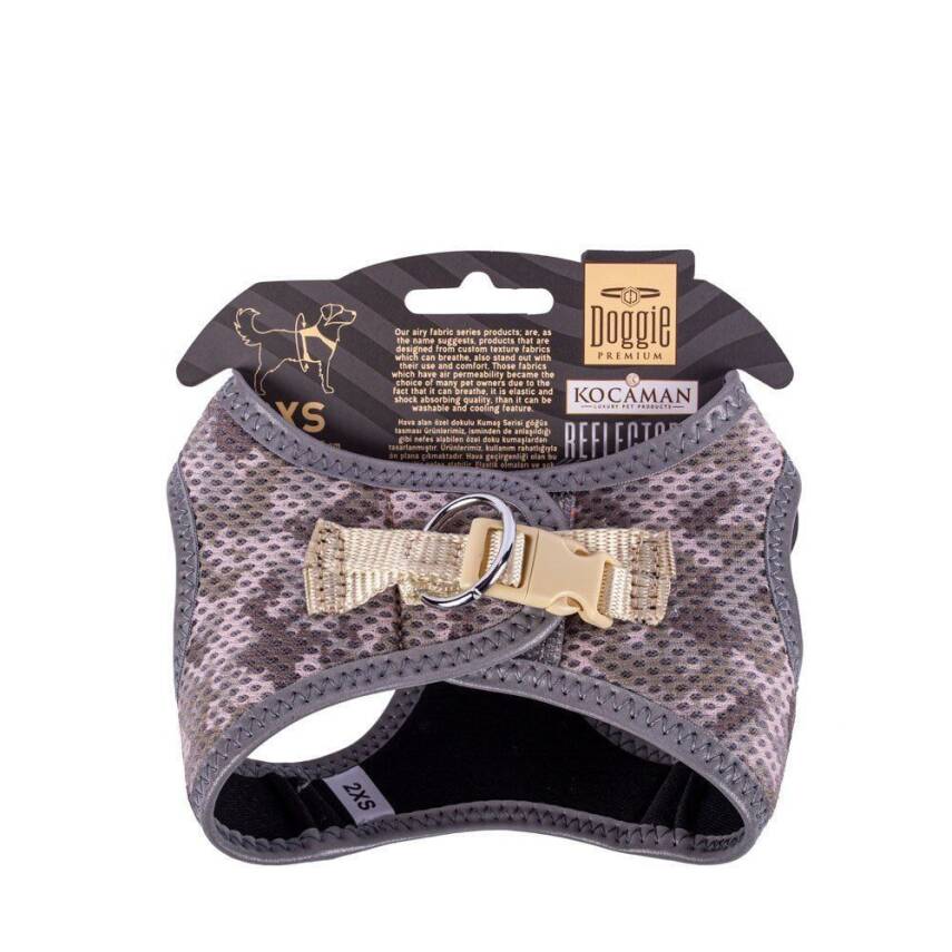 Doggie Havalı Dokuma Reflektörlü Küçük Irk Göğüs Tasması Camo 26-30 cm(ARG-2XS) - 2