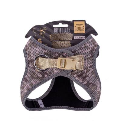 Doggie Havalı Dokuma Reflektörlü Küçük Irk Göğüs Tasması Camo 32-38 cm(ARG-S) - 2