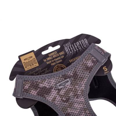 Doggie Havalı Dokuma Reflektörlü Küçük Irk Göğüs Tasması Camo 32-38 cm(ARG-S) - 3