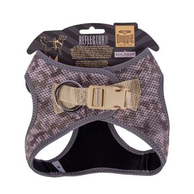 Doggie Havalı Dokuma Reflektörlü Küçük Irk Göğüs Tasması Camo 38-44 cm(ARG-M) - 2