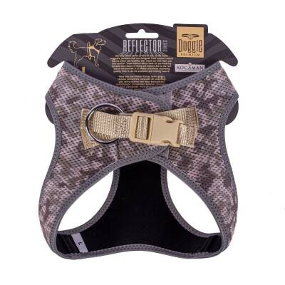 Doggie Havalı Dokuma Reflektörlü Küçük Irk Göğüs Tasması Camo 42-48 cm(ARG-L) - 2