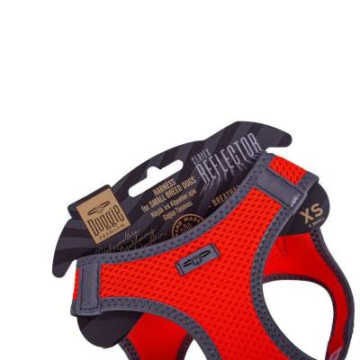 Doggie Havalı Dokuma Reflektörlü Küçük Irk Göğüs Tasması Orange 30-34 cm(ARG-XS) - 3