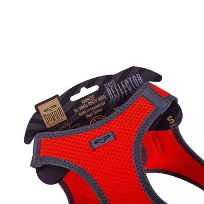Doggie Havalı Dokuma Reflektörlü Küçük Irk Göğüs Tasması Orange 32-38 cm(ARG-S) - 3